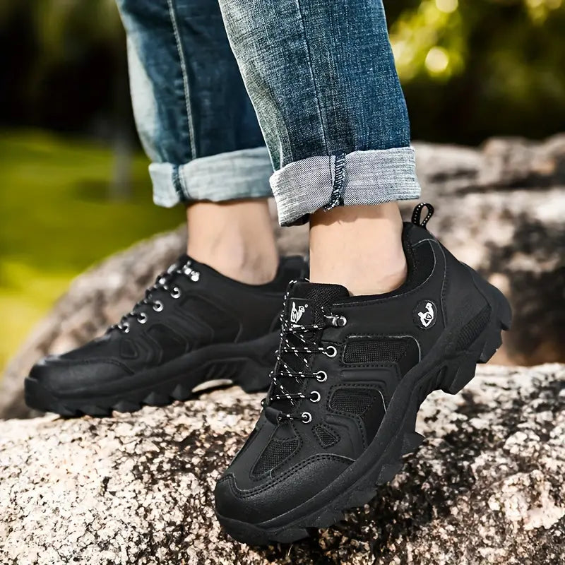 Stylish Adventurer's Hiking Boots - TerraElite-Black-5-State of Style