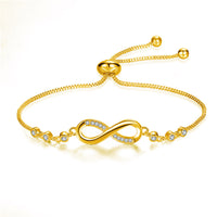 Stylish and Adjustable Infinity Bracelet - Nova-Gold-State of Style