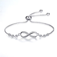 Stylish and Adjustable Infinity Bracelet - Nova-Silver-State of Style