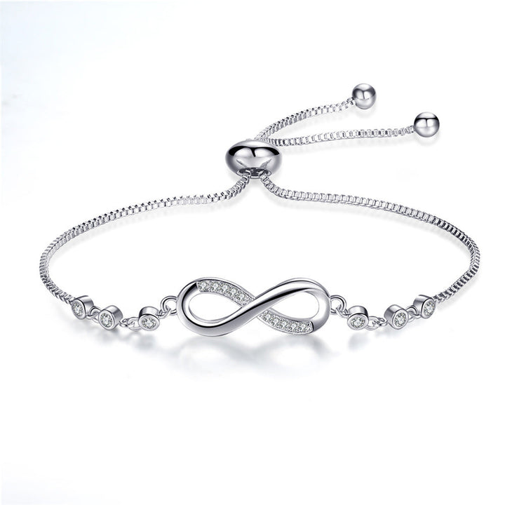 Stylish and Adjustable Infinity Bracelet - Nova-Silver-State of Style