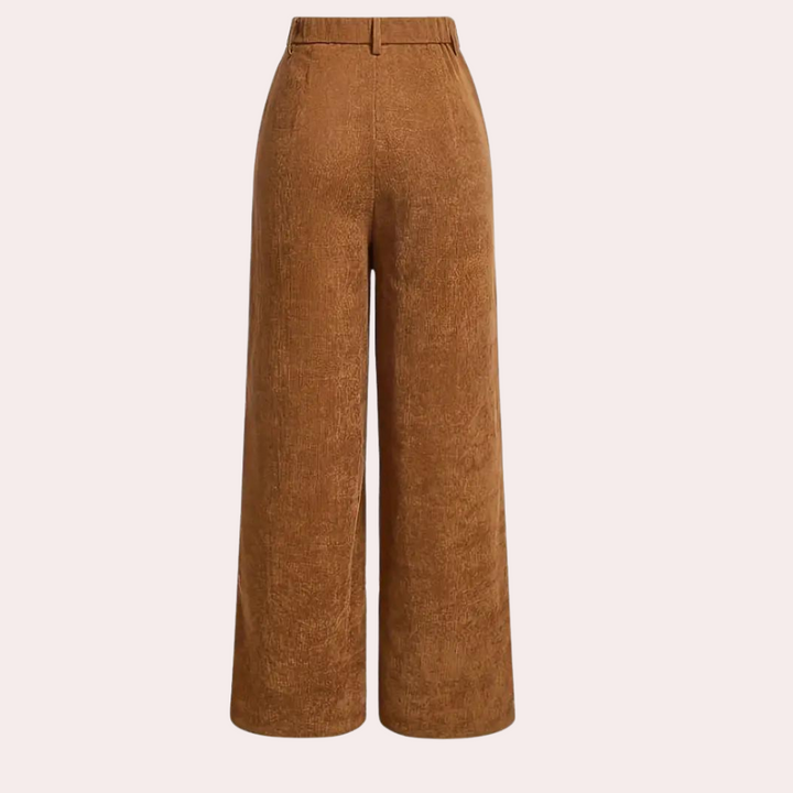 Stylish and Comfortable Brown Women's Trousers - Valeria-XS-State of Style