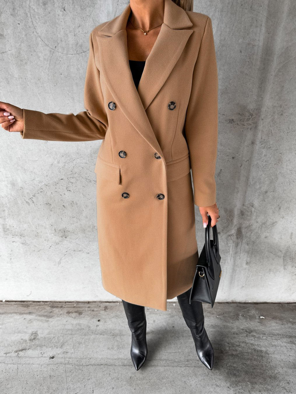 Stylish and Comfortable Ladies' Coat - Vivienne-Brown-S-State of Style
