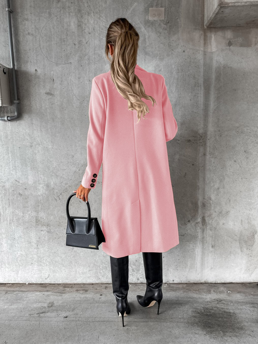 Stylish and Comfortable Ladies' Coat - Vivienne-Pink-S-State of Style