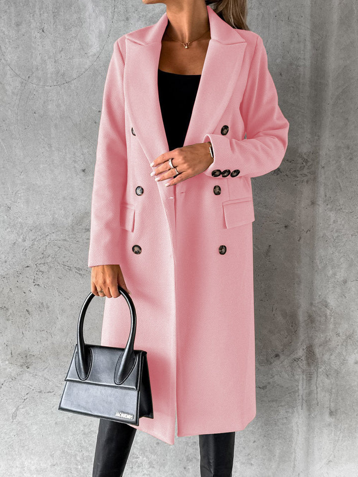 Stylish and Comfortable Ladies' Coat - Vivienne-Pink-S-State of Style