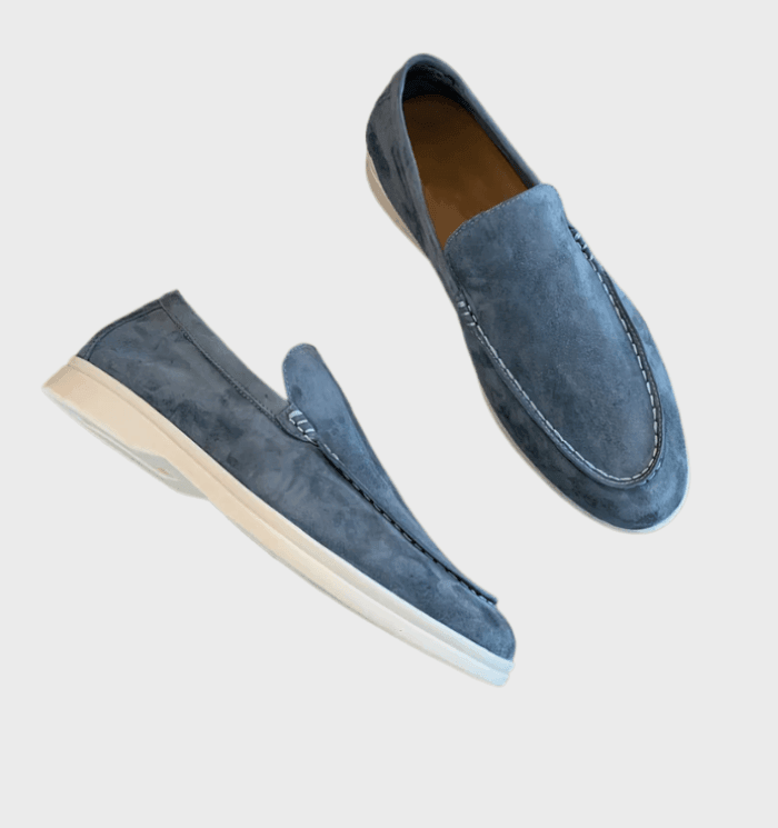 Stylish and Comfortable Suede Loafers for Men - Milo-Light Blue-6.0-State of Style