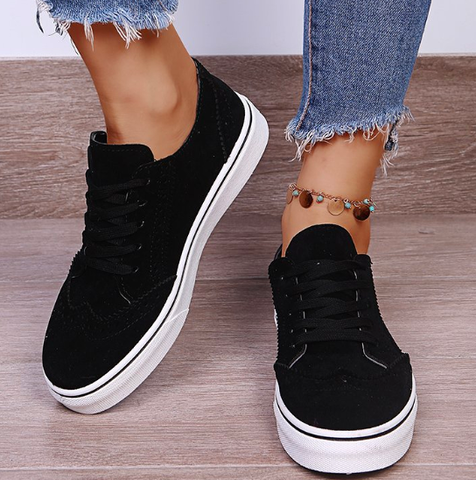 Stylish and Comfortable Women's Sneakers - LunaWalk-Black-5-State of Style