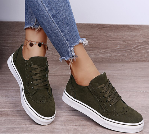Stylish and Comfortable Women's Sneakers - LunaWalk-Green-3.5-State of Style