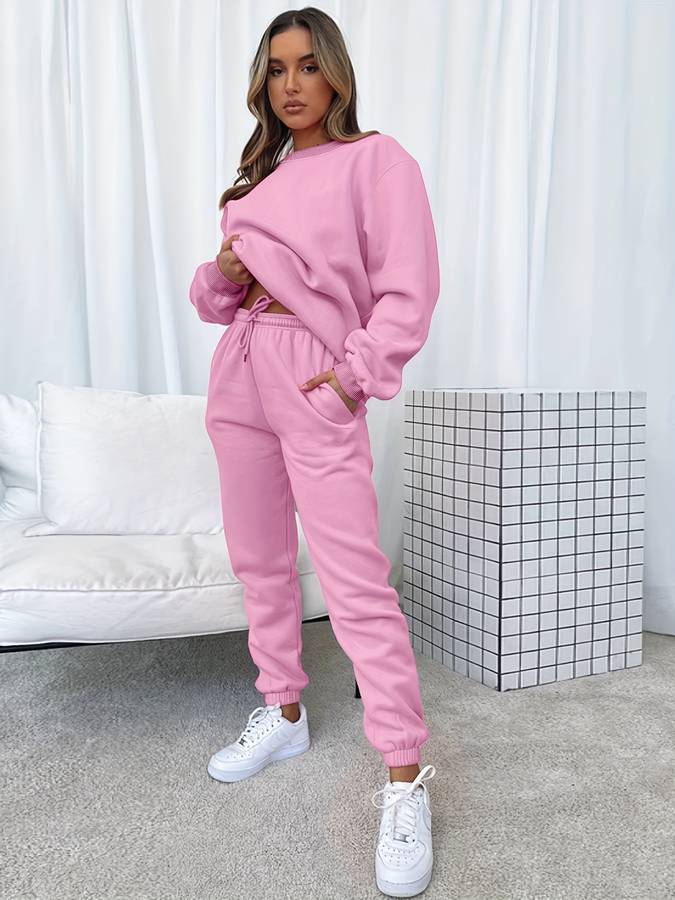 Stylish and Comfortable Women's Tracksuit - Emma-Pink-S-State of Style
