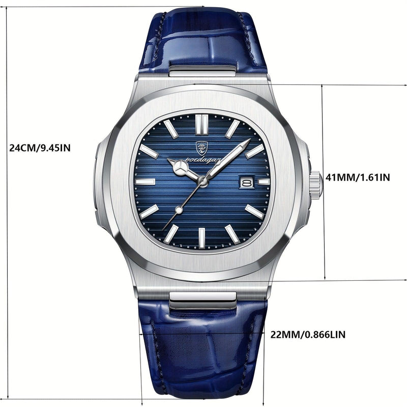 Stylish and Durable Men's Watch - ValorLuxe-Blue-State of Style