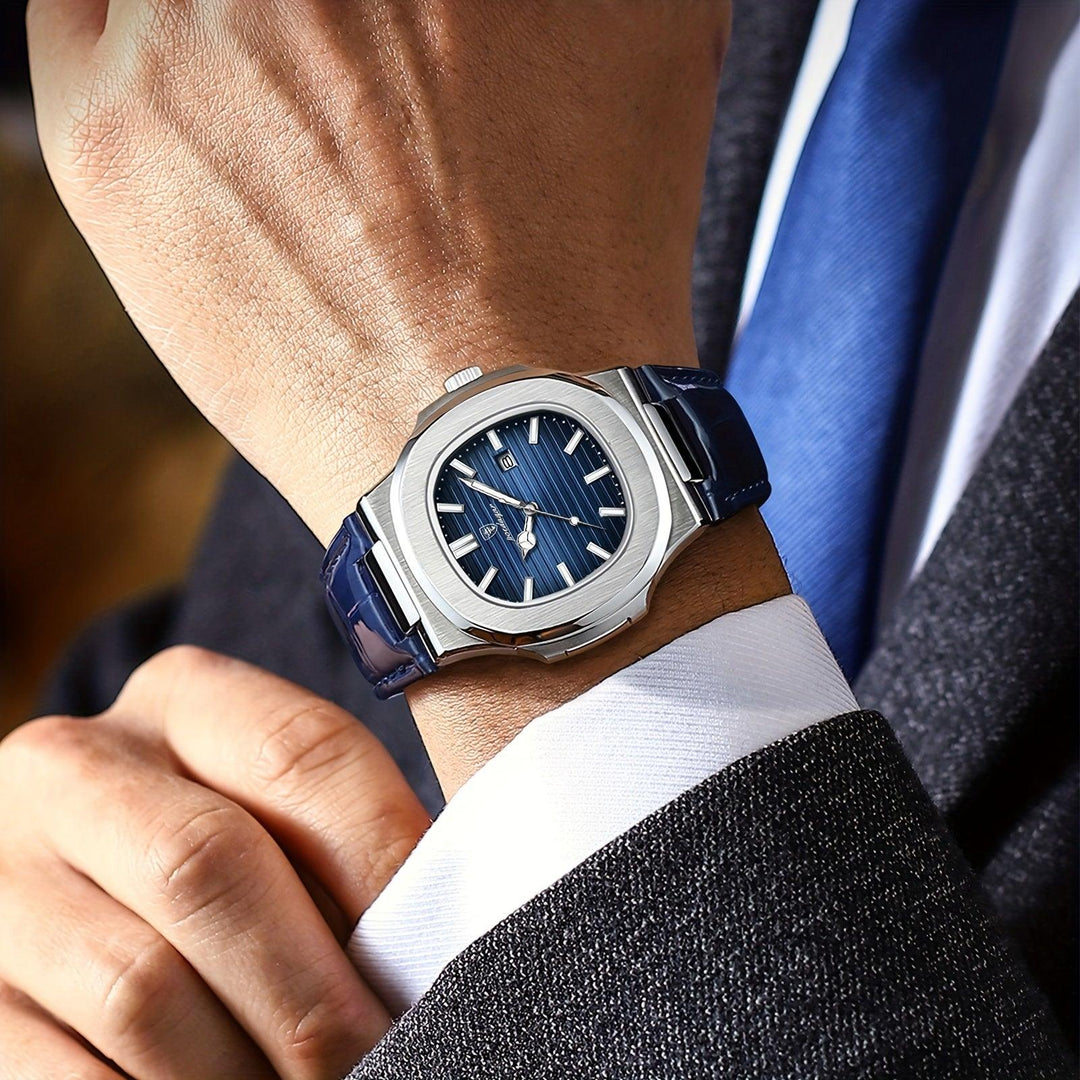 Stylish and Durable Men's Watch - ValorLuxe-Blue-State of Style