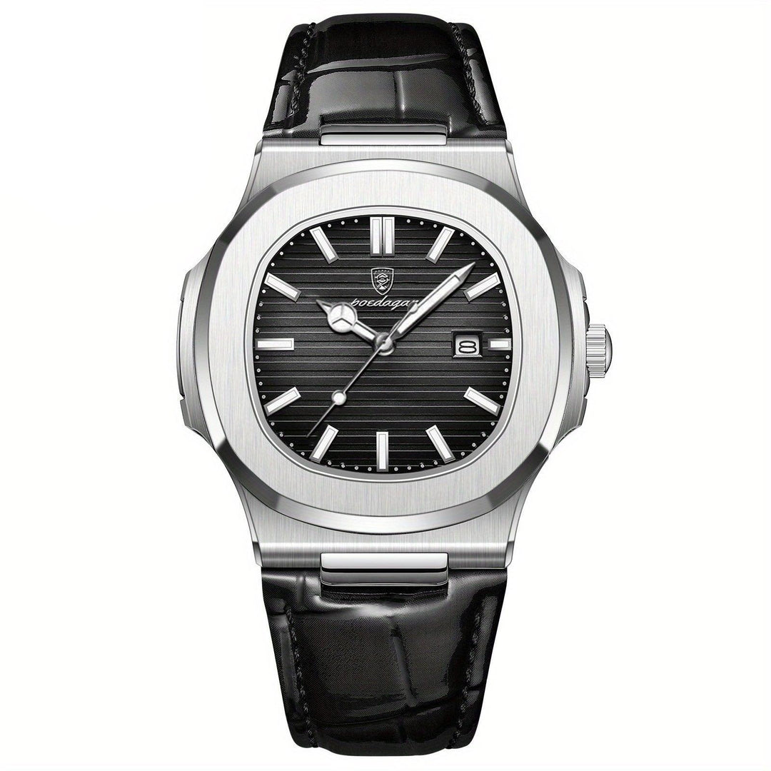 Stylish and Sustainable Men's Wristwatch - ValorLuxe-Black-State of Style