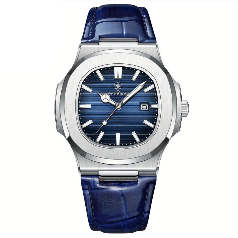 Stylish and Sustainable Men's Wristwatch - ValorLuxe-Blue-State of Style