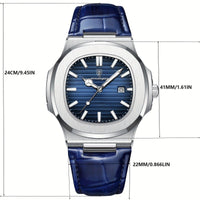 Stylish and Sustainable Men's Wristwatch - ValorLuxe-Blue-State of Style