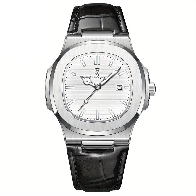 Stylish and Sustainable Men's Wristwatch - ValorLuxe-White-State of Style