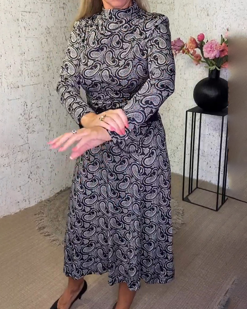 Stylish and Versatile Collared Dress with Print – Iris-State of Style