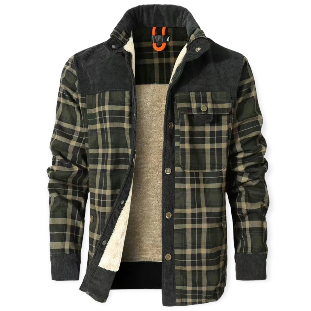 Stylish and Warm Vest for Men - FrostVogue-Dark olive green-S-State of Style