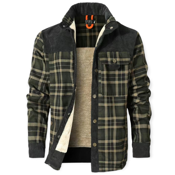 Stylish and Warm Vest for Men - FrostVogue-Dark olive green-S-State of Style