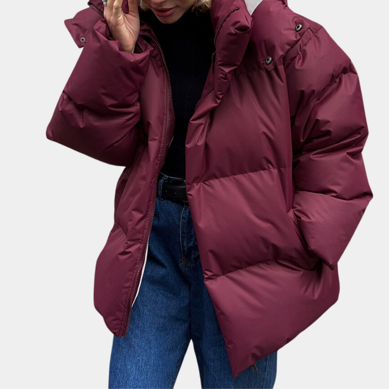 Stylish and Weatherproof Ladies Jacket - Windbreaker-Wine red-XS-State of Style