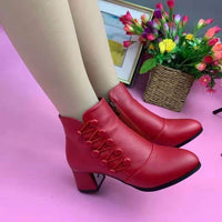 Stylish Ankle Boots with Heels – Isabella-Red-4-State of Style