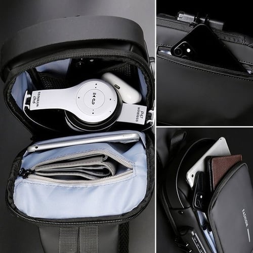Stylish Anti-Theft Crossbody Bag - Nina-Black-State of Style