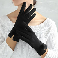Stylish Autumn and Winter Gloves for Women - Amelia-Black 2-State of Style