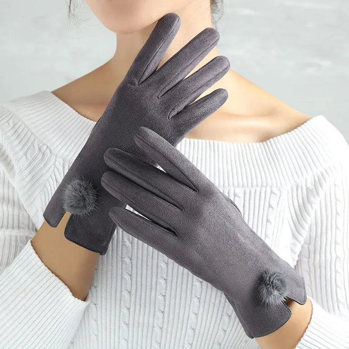 Stylish Autumn and Winter Gloves for Women - Amelia-Grey 2-State of Style