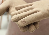 Stylish Autumn and Winter Gloves for Women - Amelia-Khaki-State of Style