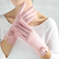 Stylish Autumn and Winter Gloves for Women - Amelia-Pink-State of Style