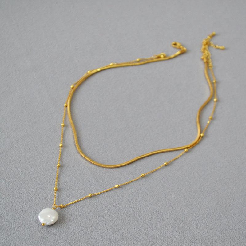Stylish Baroque Pearl Necklace - Isaline-State of Style