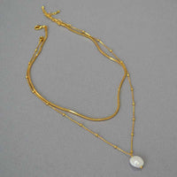 Stylish Baroque Pearl Necklace - Isaline-State of Style