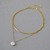 Stylish Baroque Pearl Necklace - Isaline-State of Style
