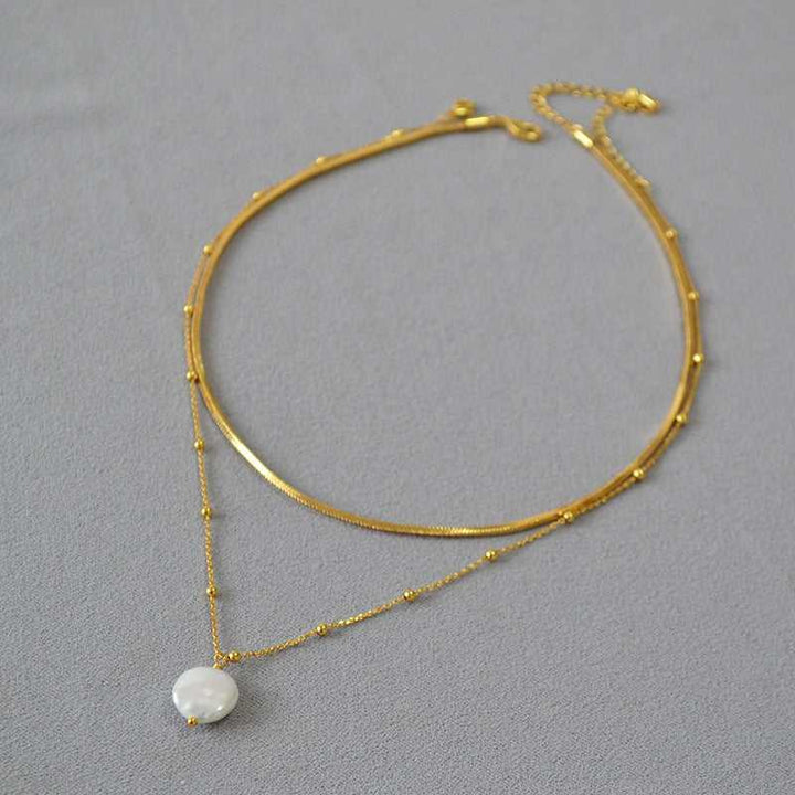 Stylish Baroque Pearl Necklace - Isaline-State of Style