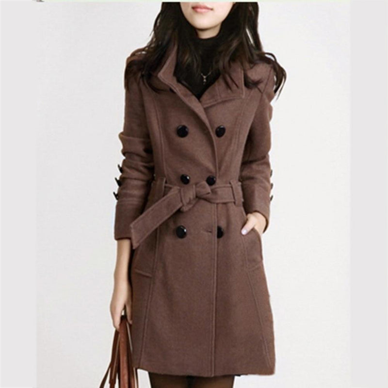 Stylish Belted Jacket for Women | Comfortable & Versatile-Brown-S-State of Style