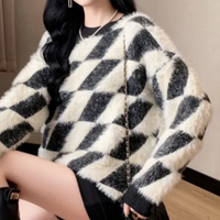 Stylish Black-White Women's Sweater - Odette-State of Style