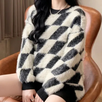 Stylish Black-White Women's Sweater - Odette-State of Style
