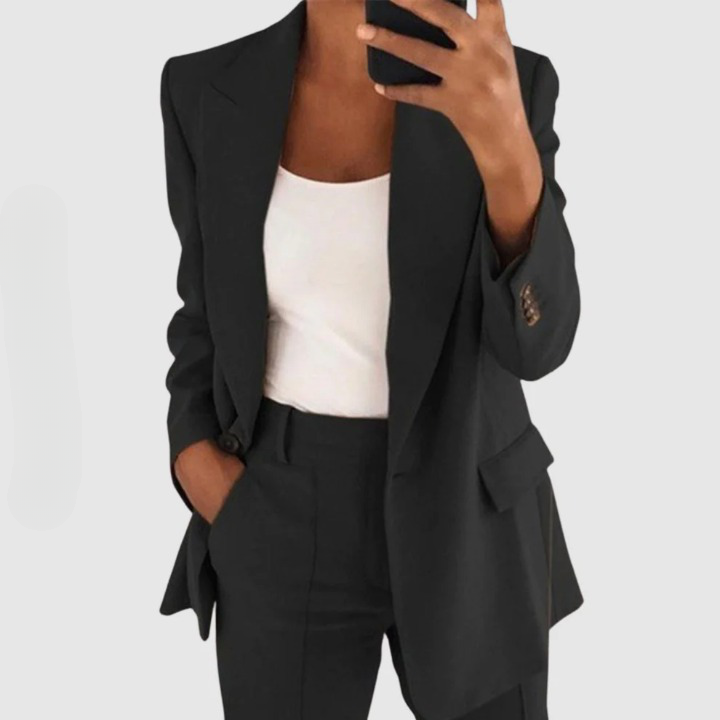 Stylish Blazer Set | Elegant Sophistication | Perfect for All Occasions-Black-S-State of Style