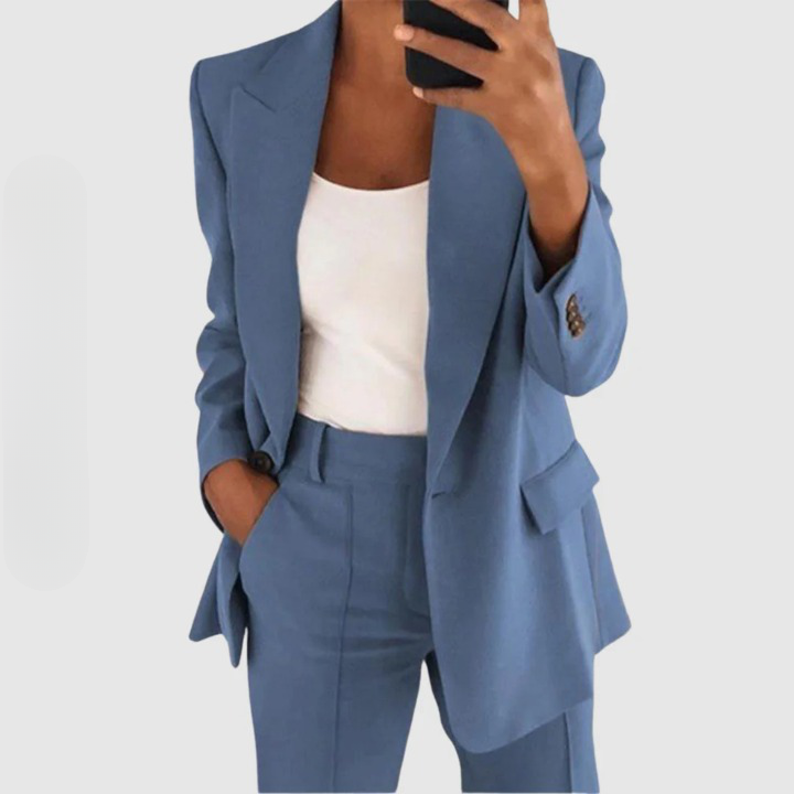 Stylish Blazer Set | Elegant Sophistication | Perfect for All Occasions-Blue-S-State of Style
