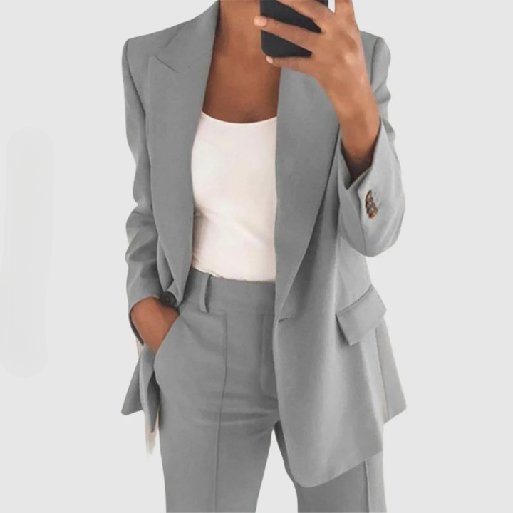 Stylish Blazer Set | Elegant Sophistication | Perfect for All Occasions-Gray-S-State of Style