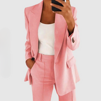 Stylish Blazer Set | Elegant Sophistication | Perfect for All Occasions-Pink-S-State of Style
