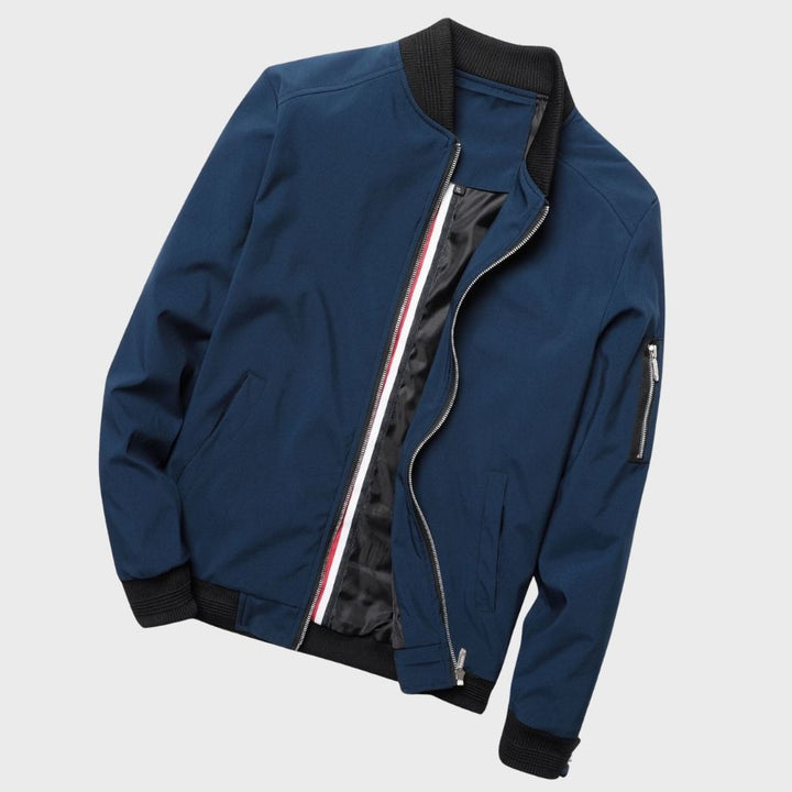 Stylish Bomber Jacket for Men - Rafa-Blue-M-State of Style