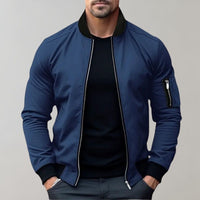 Stylish Bomber Jacket for Men - Rafa-Blue-M-State of Style