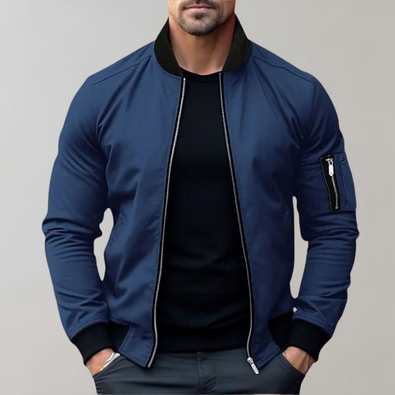 Stylish Bomber Jacket for Men - Rafa-Blue-M-State of Style