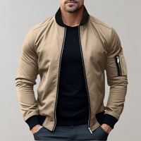 Stylish Bomber Jacket for Men - Rafa-Khaki-M-State of Style