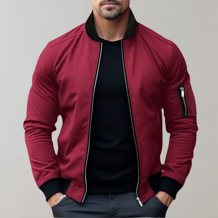 Stylish Bomber Jacket for Men - Rafa-Red-M-State of Style