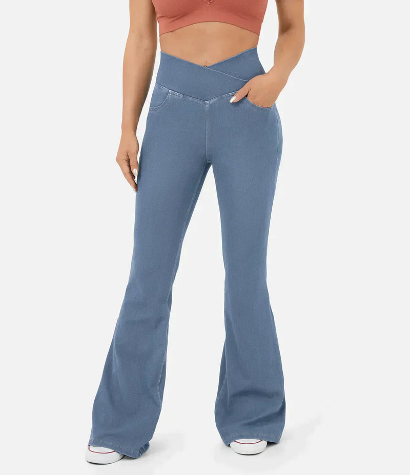 Stylish Bootcut Jeans for Women - Rosa-Blue-S-State of Style