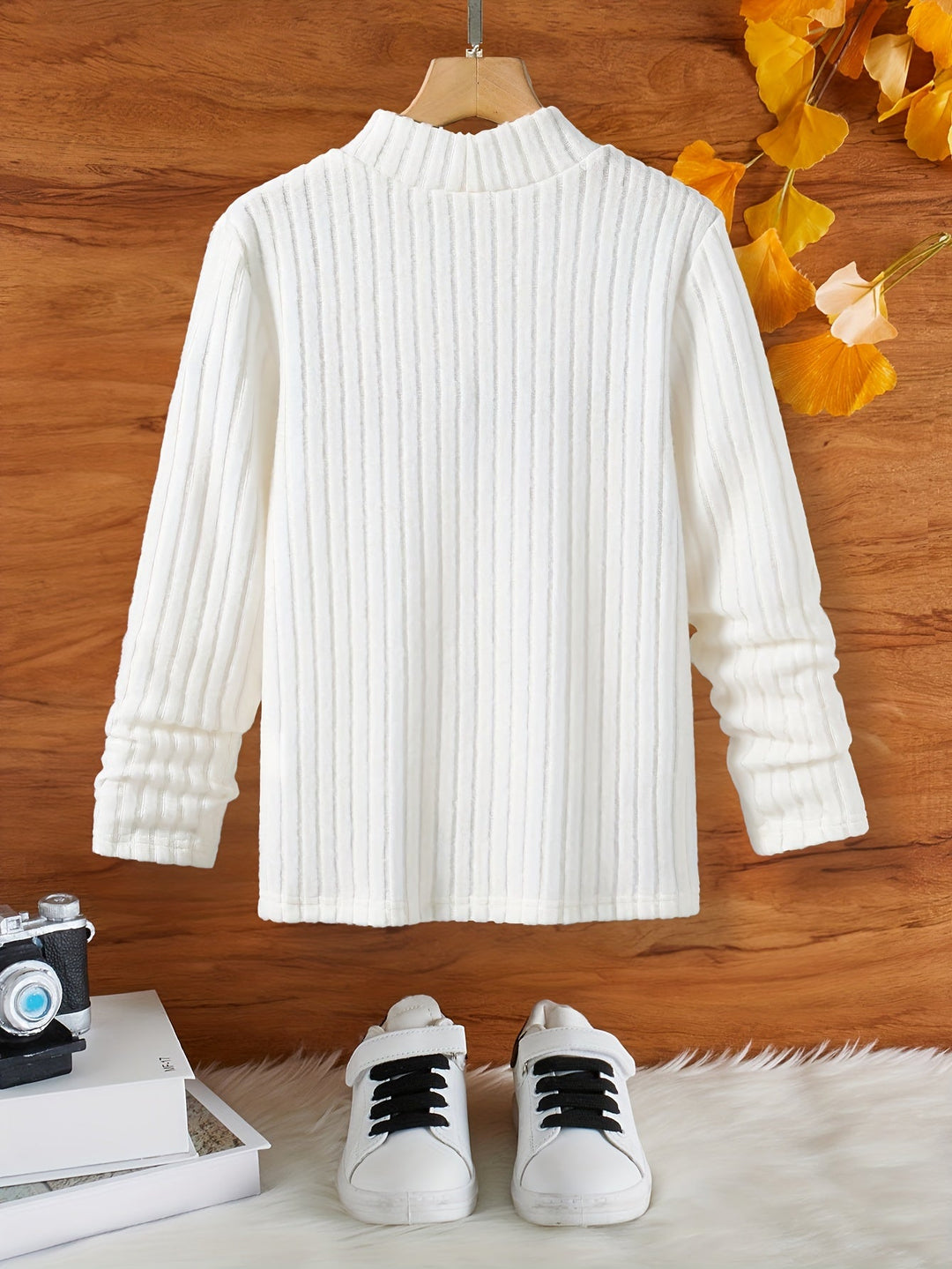 Stylish Boy's Turtleneck Sweater Tony – Warm & Soft Fabric-White-8Y-State of Style