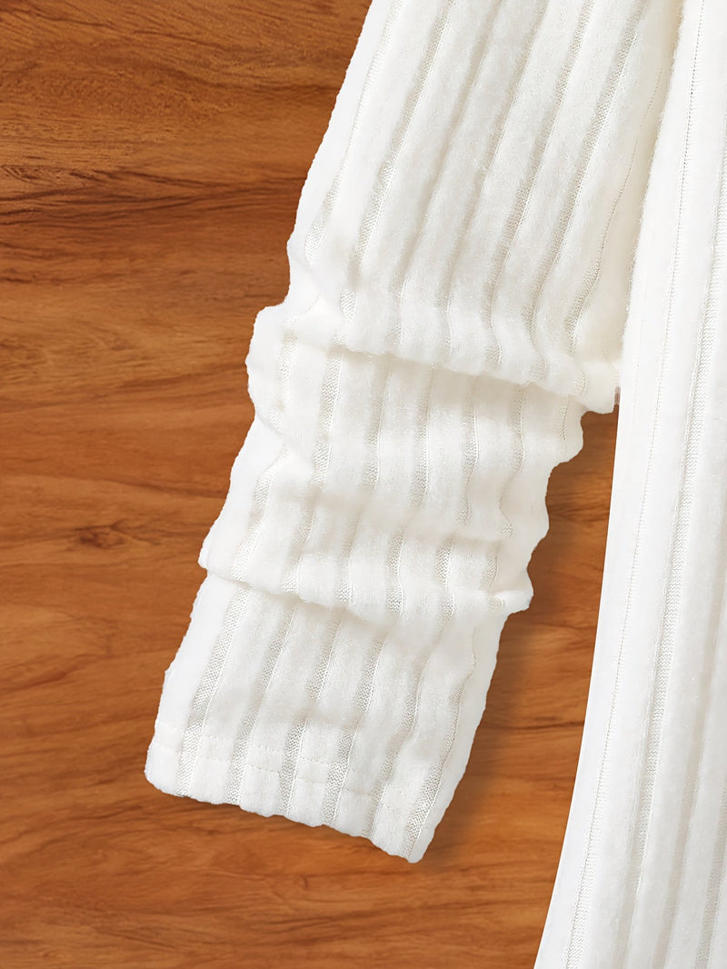 Stylish Boy's Turtleneck Sweater Tony – Warm & Soft Fabric-White-8Y-State of Style
