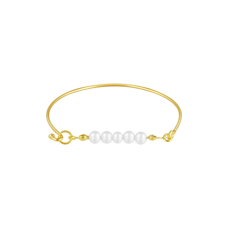 Stylish Bracelet with Delicate Pearls – Selina-Gold-State of Style