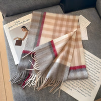 Stylish British Checked Cashmere Women's Winter Scarf - Victoria-A-State of Style
