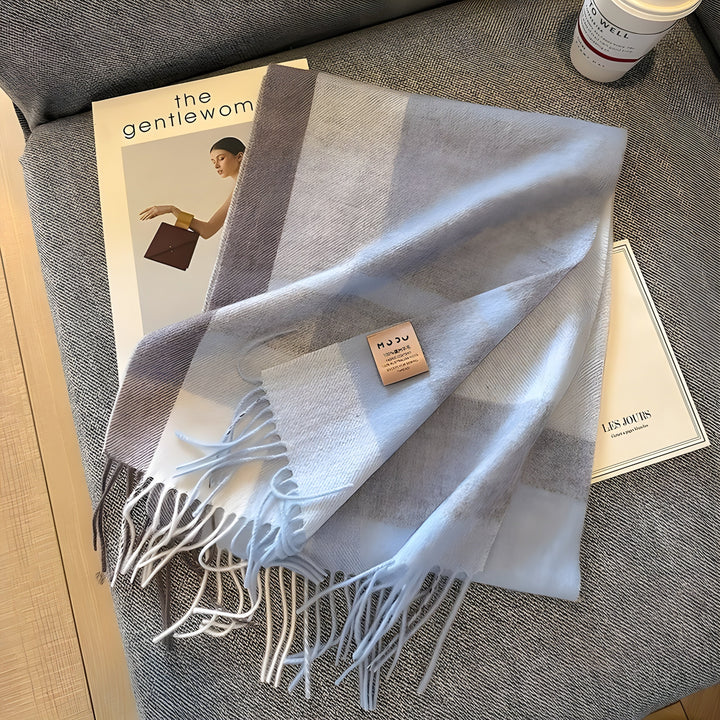 Stylish British Checked Cashmere Women's Winter Scarf - Victoria-B-State of Style